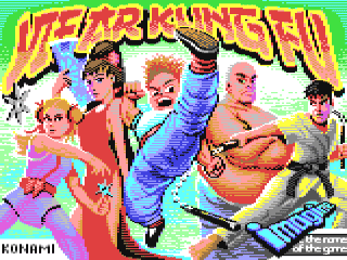 Yie Ar Kung Fu title screen for Commodore 64